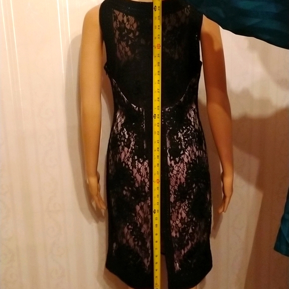 Original Sue Wong sz8 black lace dress NWOT - Picture 8 of 12